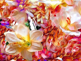 Jigsaw Puzzle «abstract flowers»