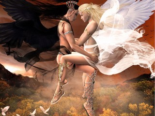 Jigsaw Puzzle «Angel and demon»