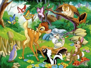 Jigsaw Puzzle «Bambi with your friends»