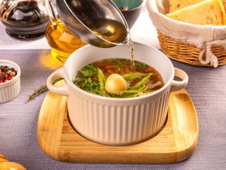 Jigsaw Puzzle «Bouillon with egg»