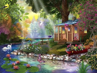 Jigsaw Puzzle «Butterfly Lake»