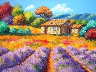 Jigsaw Puzzle «Home and lavender»