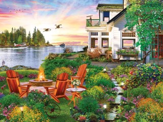 Jigsaw Puzzle «house by the river»