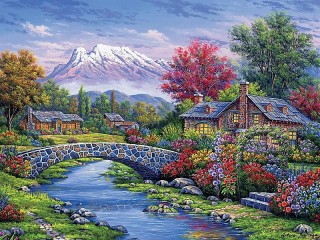Jigsaw Puzzle «Houses by the river»