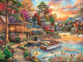 Jigsaw Puzzle «Houses by the water»