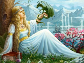 Jigsaw Puzzle «Elfiyka i drakonchik»