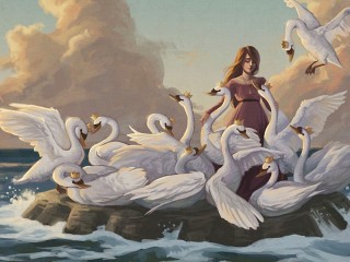 Jigsaw Puzzle «Eliza and the swans»