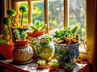 Jigsaw Puzzle «cactus by the window»