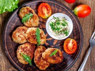 Jigsaw Puzzle «Cutlets and sauce»