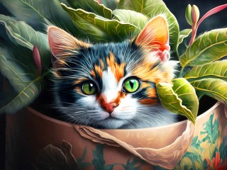 Jigsaw Puzzle «Kitten in paws»