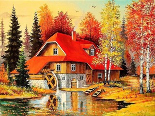 Jigsaw Puzzle «Watermill»