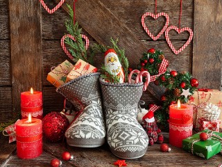 Jigsaw Puzzle «Christmas boots»