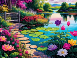 Jigsaw Puzzle «Lily Pond»