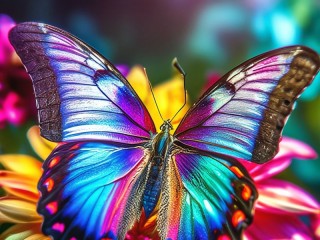 Jigsaw Puzzle «colorful butterfly»