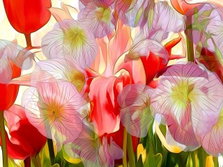 Jigsaw Puzzle «Rendering floral»