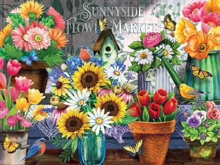 Jigsaw Puzzle «In a flower shop»