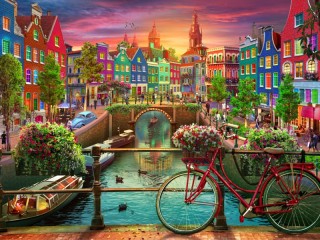 Jigsaw Puzzle «Evening Amsterdam»