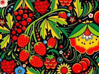 Jigsaw Puzzle «Berries and flower»