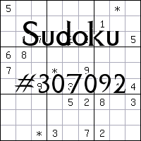 Sudoku №307092