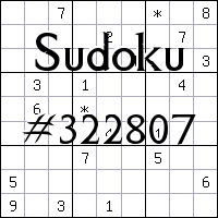 Sudoku №322807