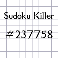Sudoku Killer №237758