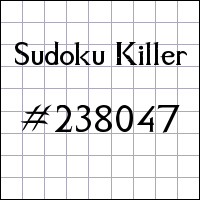 Sudoku Killer №238047
