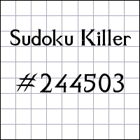 Sudoku Killer №244503