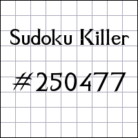Sudoku Killer №250477