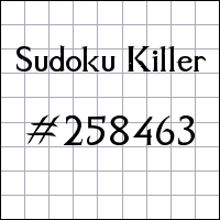 Sudoku Killer №258463