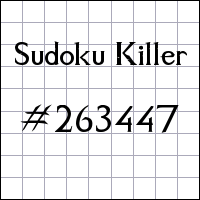Sudoku Killer №263447