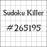 Sudoku Killer №265195