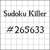 Sudoku Killer №265633