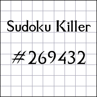 Sudoku Killer №269432