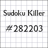 Sudoku Killer №282203