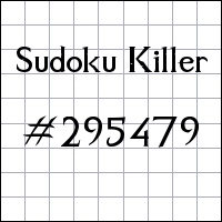 Sudoku Killer №295479