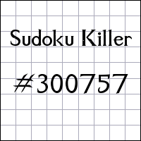 Sudoku Killer №300757