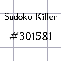 Sudoku Killer №301581