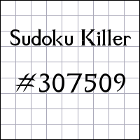 Sudoku Killer №307509