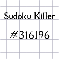 Sudoku Killer №316196