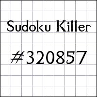Sudoku Killer №320857