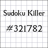 Sudoku Killer №321782