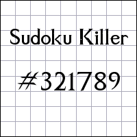 Sudoku Killer №321789