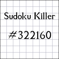 Sudoku Killer №322160