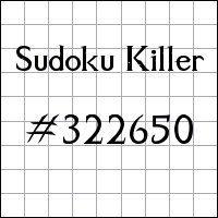 Sudoku Killer №322650