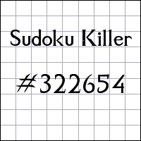 Sudoku Killer №322654
