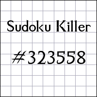 Sudoku Killer №323558