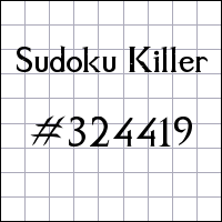 Sudoku Killer №324419