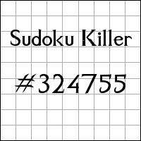 Sudoku Killer №324755