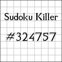 Sudoku Killer №324757