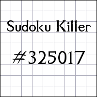 Sudoku Killer №325017